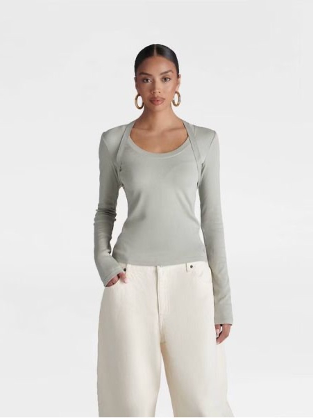KBB by Kahlana Green Ribbed The Long Sleeve Harness Size XS